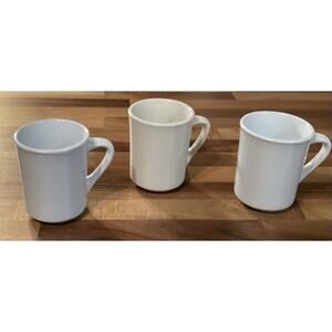 Set Of 3 Crestware Restaurant Ware Diner Heavy Coffee Mugs Cups Chunky